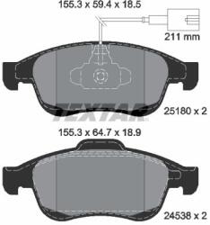 TEXTAR Fékbetét készlet TEXTAR 2518001 for ALFA ROMEO (2518001)