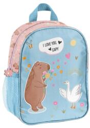 Paso Ghiozdan grădiniță cu un compartiment, model Be Happy cu Capybara turcoaz- Paso