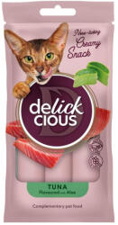  DELICKCIOUS DELICKCIOUS Creamy Snack, Ton și Aloe Vera, plic recompense pisici, 60g