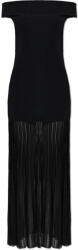 Michael Kors Rochie Fold Over Sheer Maxi MS683HGBFD 001 black