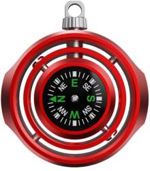 Flippy Fidget Spinner Busola Palm, Flippy, Tip Giroscop Rotativ, Model Pandativ Breloc, Antistress, Aliaj Zinc, 48x42x12 mm, 21 gr, Rosu (TEO-167125)
