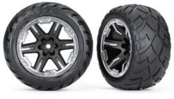 Traxxas колело 2.8", джанта RXT черен-хром, гума Anaconda (4WD предни/задни, 2WD предни) (2)