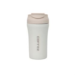 Z-tools Belső rozsdamentes termosz, űrtartalom 400ml, hermetikus záródás és szalma, fehér / ZTS 8439 (ZTS8439)