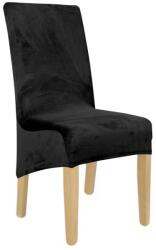 HomeDesign Székhuzat, Bútorokat felöltöztetünk, bársony, fekete, rugalmas, szennyeződés elleni védelem, különböző formájú székekhez illeszkedik (21DT)