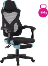 Kondela Irodai/gamer szék, fekete/neomint, teherbírás 150 kg, JORIK NEW (0000356254)