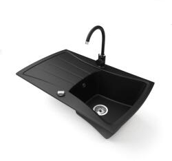 NERO Venezia Gránit Mosogató Szett - 45cm