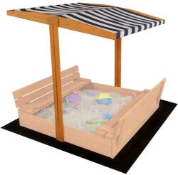Baby Mix Homokozó Előtető - Fa - 120x120 cm (8596164157770)