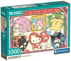 Clementoni Puzzle Clementoni din 1000 piese Hello Kitty și prietenii, varianta 2 (37118) Puzzle