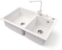 NERO Palazzo - Dupla Gránit Mosogató - 80cm - pepita - 83 800 Ft