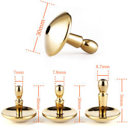 SuperLove Mushroom Urethral Plugs Set Gold
