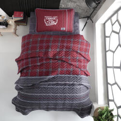 Clasy Cuvertura pat o persoana matlasata reversibila 180x240 cm + 1 fata perna 50x70 cm model modern - CAMPUS V1 (RPU-51225)