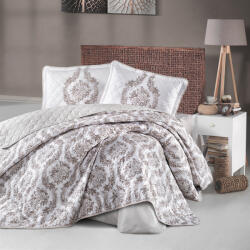 Clasy Cuvertura pat 2 persoane matlasata reversibila 240x260 cm + 2 fete perna 50x70 cm model clasic-FLORESTA V1 (RPU-83281)