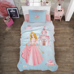 Clasy Cuvertura pat o persoana matlasata reversibila 180x240 cm + 1 fata perna 50x70 cm model pentru copii - CROWN (RPU-51229)