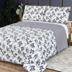 Ralex Pucioasa Cuvertura pat 2 persoane matlasata reversibila 230x250 cm + 2 fete perna 50x70 cm model floral-CVI4 (RPU-72896)