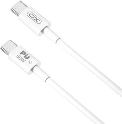 XO NB-Q190A PD USB-C-USB-C kábel, 1, 0 m, 60 W, fehér (NB-Q190A)