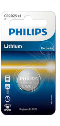 Philips CR2025 lítium gombelem 1 db blisztercsomagolás (Phil-CR2025/01B)