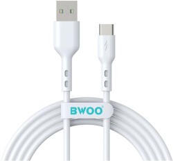 BWOO USB-USB-C kábel 1m 3A fehér BO-X172C (BO-X172C)