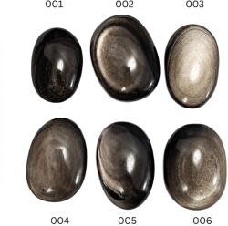 Palm Stone Obsidian Argintiu 54-65x35-47x19-29mm XXL 1 Buc