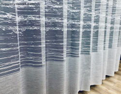 fuggonyoutlet Alul Bordűr, fehér és szürke, 300x175 cm