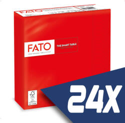 FATO Szalvéta 33x33cm piros 2 rétegű 50 lap/csomag (24 csomag) - shopbazis