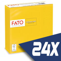 FATO Szalvéta 33x33cm sárga 2 rétegű 50 lap/csomag (24 csomag) - shopbazis