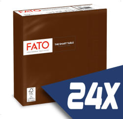 FATO Szalvéta 33x33cm csokoládébarna 2 rétegű 50 lap/csomag (24 csomag) - shopbazis