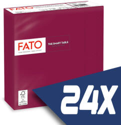 FATO Szalvéta 33x33cm bordó 2 rétegű 50 lap/csomag (24 csomag) - shopbazis