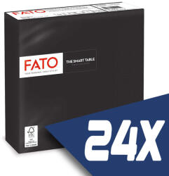 FATO Szalvéta 33x33cm fekete 2 rétegű 50 lap/csomag (24 csomag) - shopbazis