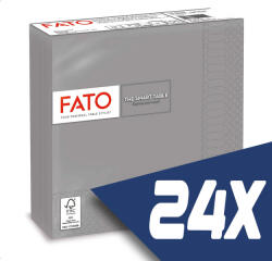 FATO Szalvéta 33x33cm szürke 2 rétegű 50 lap/csomag (24 csomag) - shopbazis