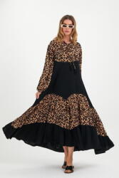 Vale Woman Rochie cu imprimeu animal print si volane, din vascoza TU
