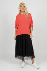 Pierino Bluza ampla oversize cu design asimetric din bumbac, corai Talie unica