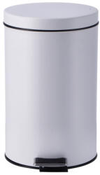 AdTrend Cos gunoi cu clapeta fier alb 25 x 39, 5 cm, 12 L (103352A) Cos de gunoi