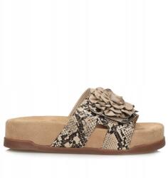RIEKER Női flip-flop papucs Rieker V4050-20 bézs, platformos (V4050-20)