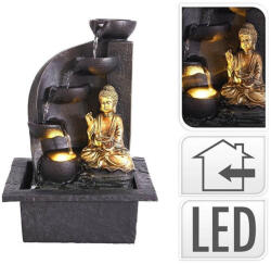 PROGARDEN Fântână de cameră cu iluminare LED BUDDHA rotundă KO-795202210 rotundă