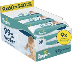 Pampers 99% Water, 540 db (9× 60 db)