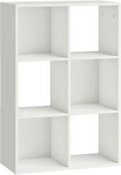 HOMCOM Raft pentru cărți, raft vertical cu 3 niveluri, raft îngust cu dispozitiv anti-răsturnare, unitate de depozitare pentru living, dormitor, birou, Alb | Aosom Romania (833-423V90WT) Raft