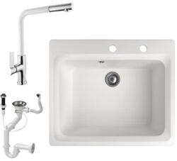 NERO Italia Gránit Mosogató szett - Fehér - 60cm - pepita - 54 490 Ft