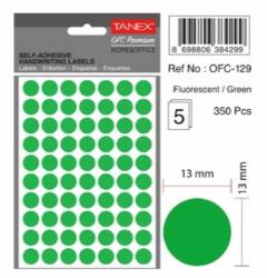 Tanex Etichete autoadezive rotunde D13 mm 350 buc/set, TANEX (TX-OFC-129)