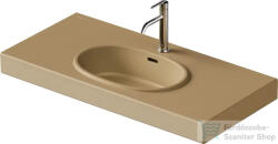Duravit BALCOON 100x48 cm-es falra, vagy bútorra szerelhető mosdó leeresztővel, Duarshield mázzal, terra 241210AM00 (241210AM00)