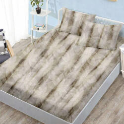 Ralex Pucioasa Husa de pat finet bej cu model abstract marmorat + 2 fete perna cu elastic 160x200 (RPU-107706)