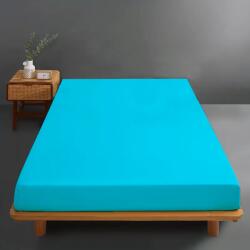 Ralex Pucioasa Husa de pat jersey turcoaz din bumbac 100% cu elastic (RPU-75245)