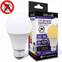 ZELUX E27 9W rovarriasztó LED izzó - UV-mentes, szúnyogriasztó fény, 630 lumen - shopbazis