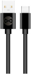 Forever USB-USB-C kábel 1, 0 m 3A fekete (156015)