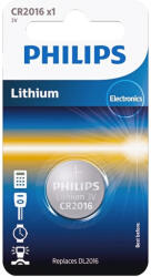 Philips Minicells CR2016 lítium gombelem 1 db bliszter (Phil-CR2016/01B)