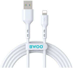 BWOO USB-Lightning töltőkábel 2m 3A fehér (BO-X172L--2m)