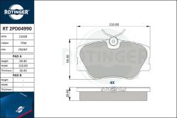 ROTINGER set placute frana, frana disc ROTINGER RT 2PD04990 (RT 2PD04990)