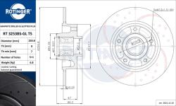 ROTINGER Disc frana ROTINGER GRAPHITE DRILLED & SLOTTED PLUS RT 3253BS-GL T5 (RT 3253BS-GL T5)