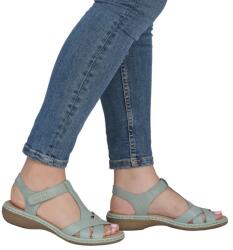 RIEKER Sandale dama din piele naturala, Rieker 65919-52, verde