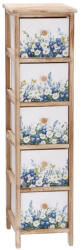 AdTrend Comoda lemn multicolor Flowers 26 x 32 x 98 cm (118826) Comoda