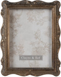 Clayre & Eef Rama foto de masa polirasina aurie 17x2x22 cm, 13x18 cm (2F0828deco)